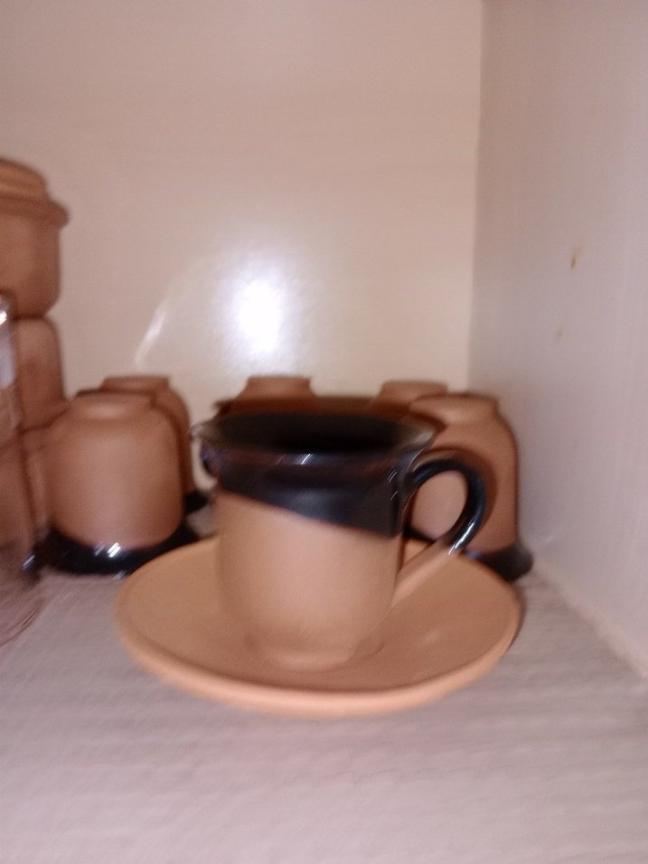 Koyu Kahverengi Seramik Fincan Kullanılmadı - Görsel 3