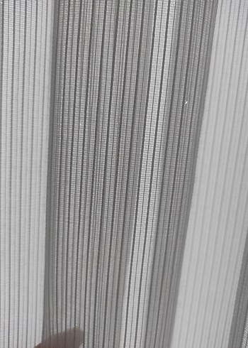 Birillante beyaz Şerit Desen Parıltılı tül - Görsel 2