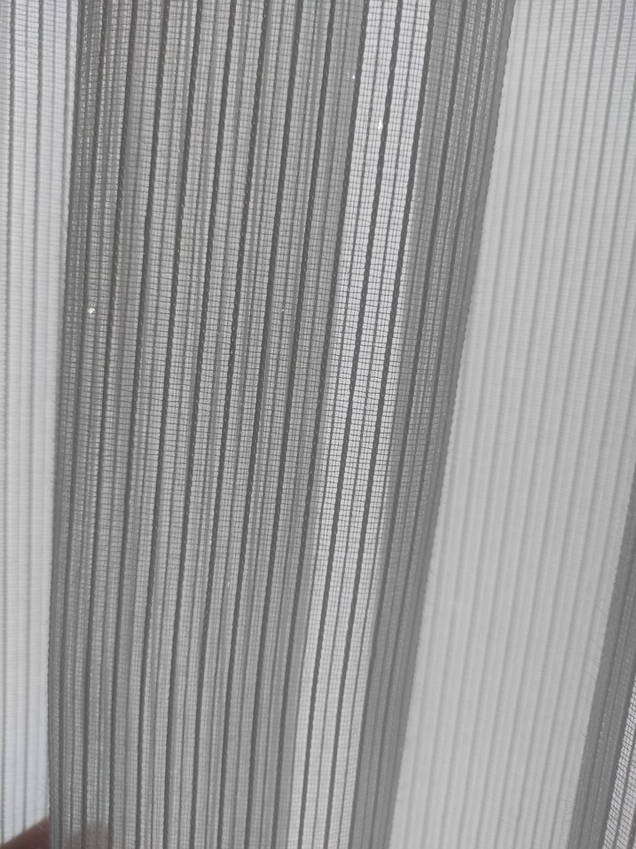 Birillante beyaz Şerit Desen Parıltılı tül - Görsel 5