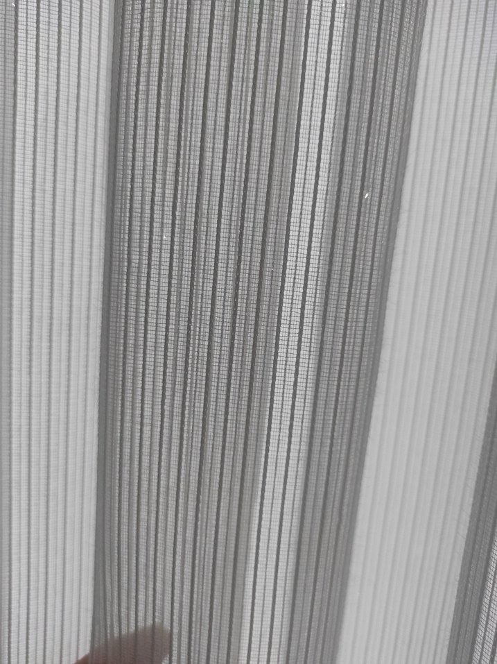 Birillante beyaz Şerit Desen Parıltılı tül - Görsel 2