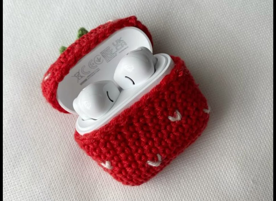 Beyaz Pembe Pençe Desenli Kulaklık kılıfı - Görsel 4