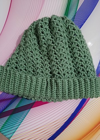 Kırmızı Örgü Kadın Bere - Görsel 4