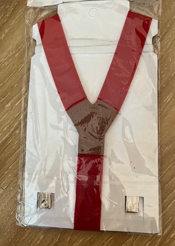 Bordo Erkek Askı ve Papyon Seti - Görsel 2