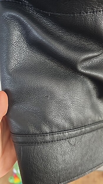 xl Beden siyah Renk Deri mont