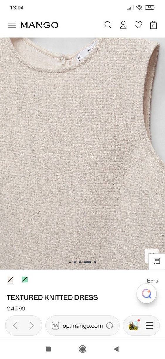 Beyaz Yüksek Yakalı Kolsuz Midi Elbise - Görsel 2