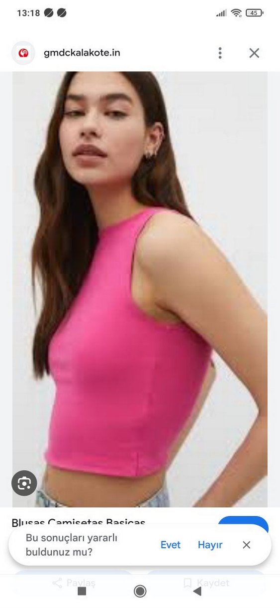 Pembe Kısa Atlet, Dar Kesim, Bisiklet Yaka - Görsel 2