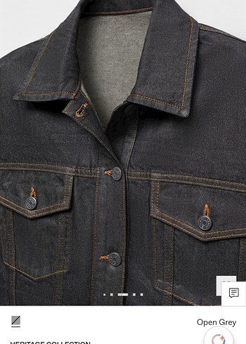 Gri Oversize Kadın Kot Ceket - Görsel 2