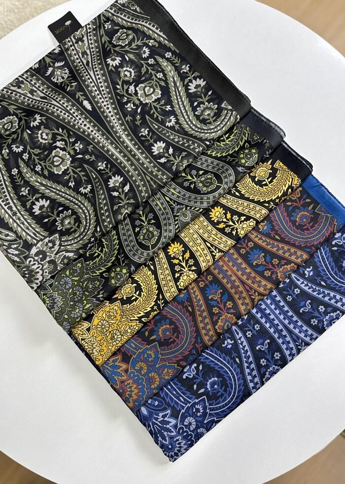 Pamuklu etro desen şal  - Görsel 3