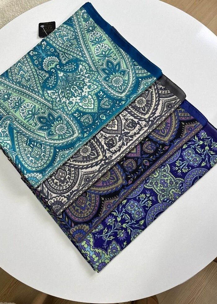 Pamuklu etro desen şal  - Görsel 4