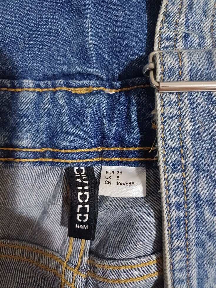 Kadın Kot Şortlu Salopet - Görsel 4