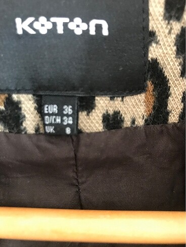 36 Beden kahverengi Renk Kadın leopar ceket