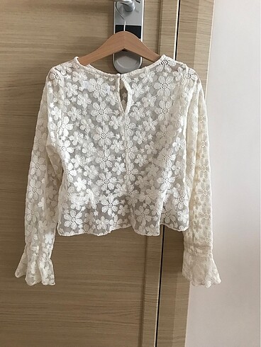Zara Kız çocuk dantel crop takım