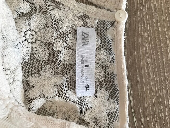 9 Yaş Beden Kız çocuk dantel crop takım