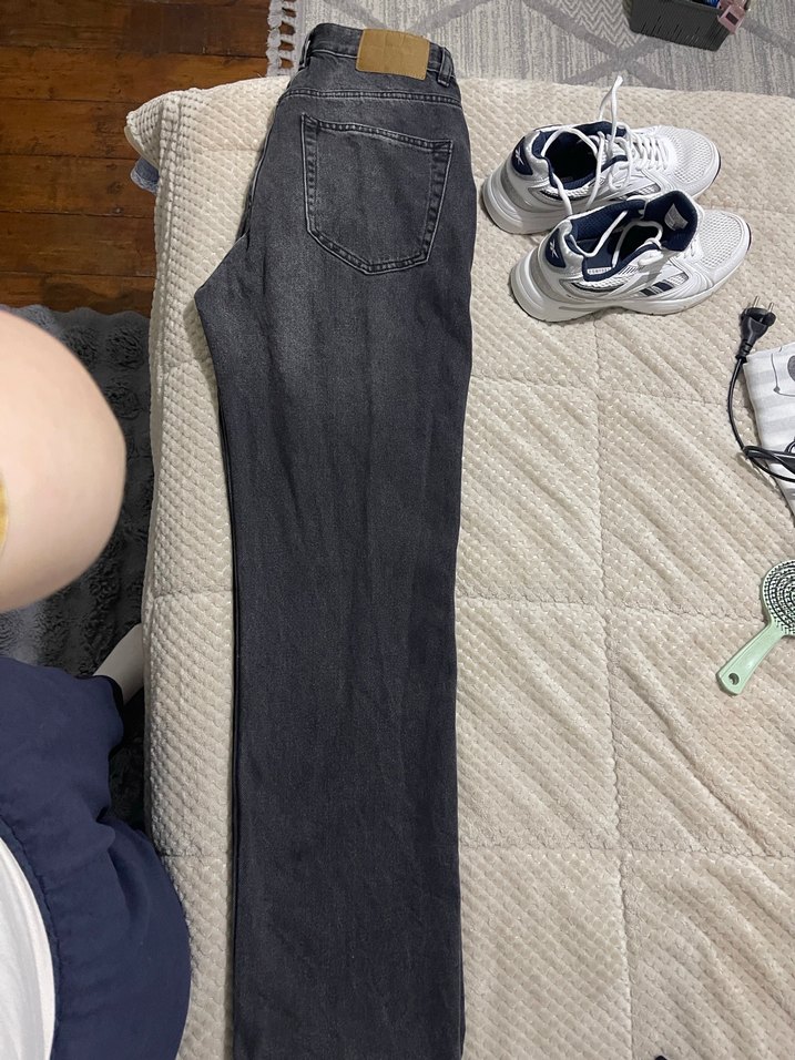 Gri Kadın Denim Pantolon Midi Boy - Görsel 4