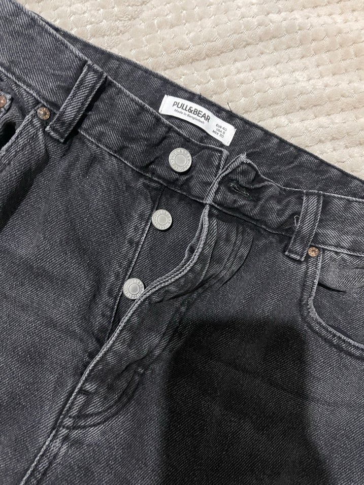 Gri Kadın Denim Pantolon Midi Boy - Görsel 2