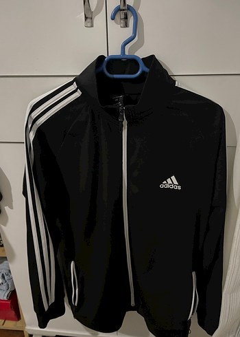 Siyah Adidas Fermuarlı Spor Kadın hırka - Görsel 2