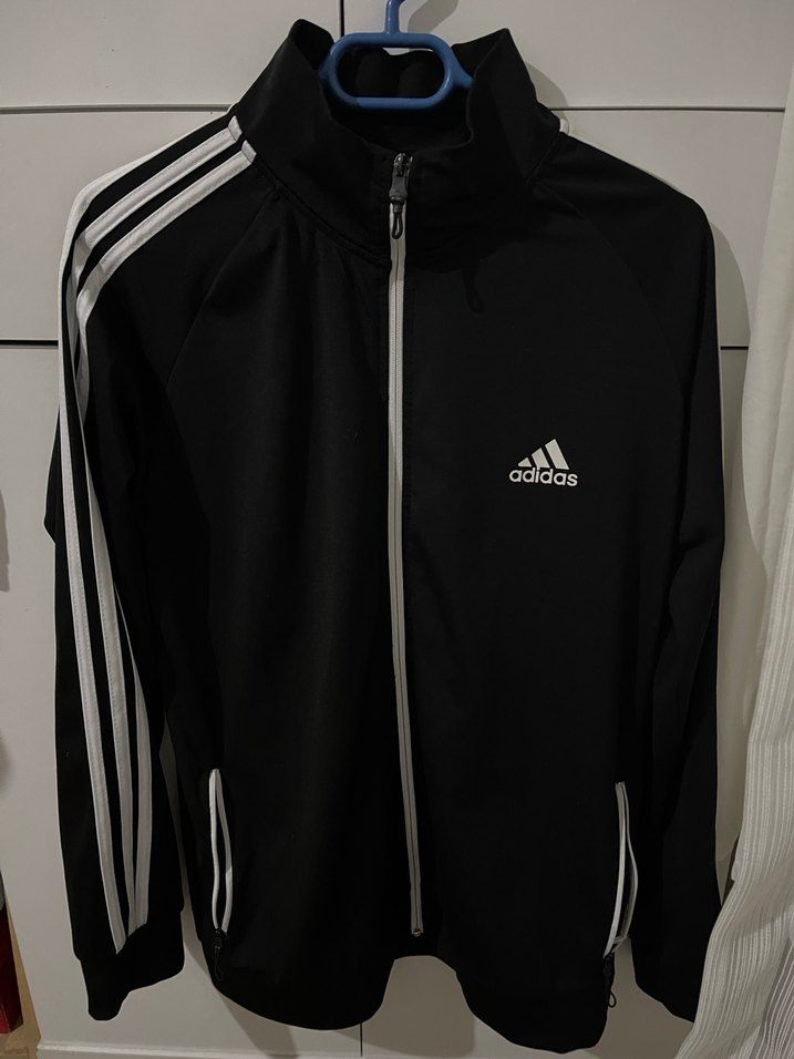 Siyah Adidas Fermuarlı Spor Kadın hırka - Görsel 3