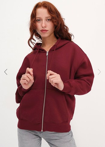 Bordo polarlı hırka