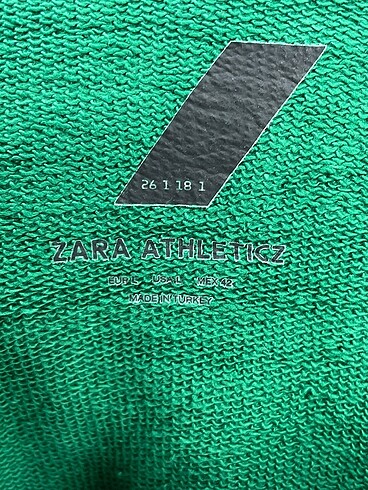 l Beden yeşil Renk Zara Sweatshirt %70 İndirimli.