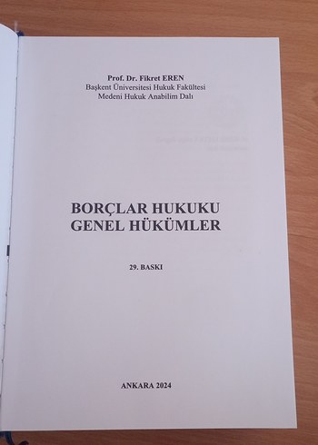  Borçlar Hukuku Genel Hükümler - Prof. Dr. Fikret Eren