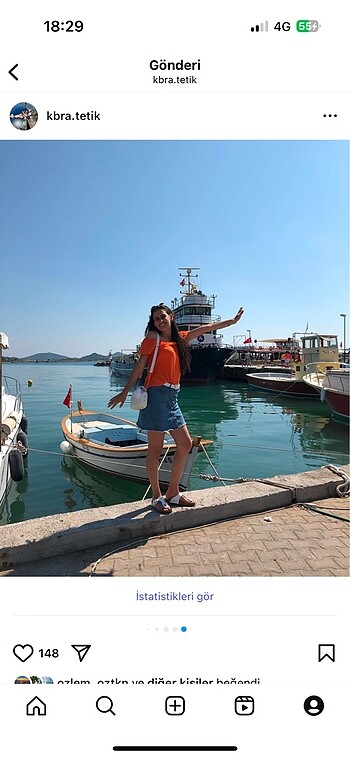 m Beden Turuncu bluz