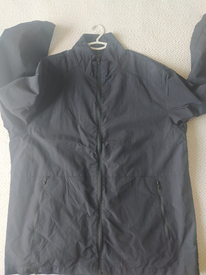 Fermuarlı, Yüksek Yakalı Siyah Erkek Yağmurluk - Görsel 2