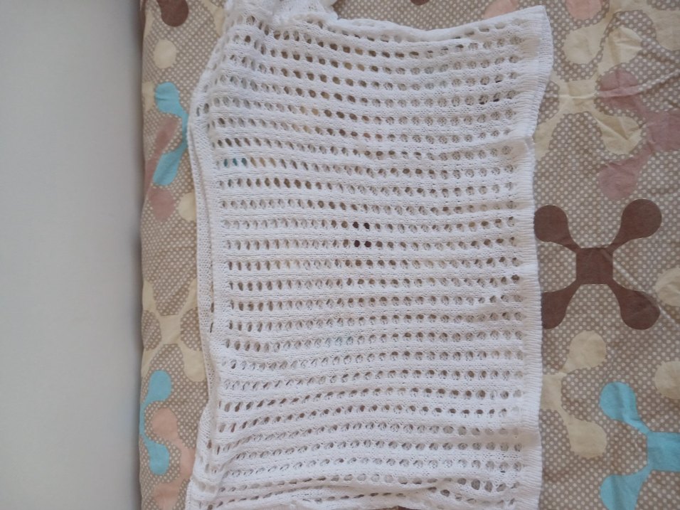 Beyaz Örgü, Delikli Bluz - Görsel 2