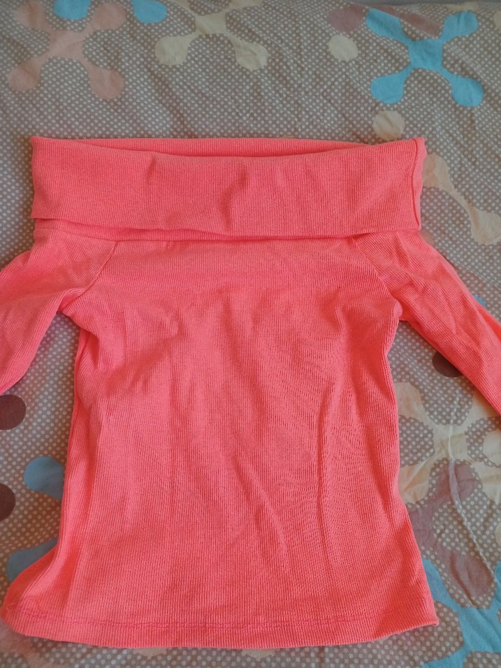 Pembe Kadın Madonna Yaka Fitilli Kazak - Görsel 2