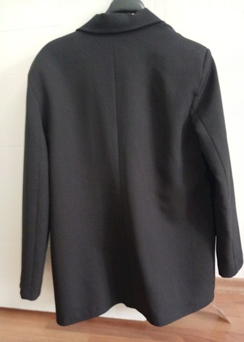 Düğmeli Siyah Kadın Blazer Ceket - Görsel 5