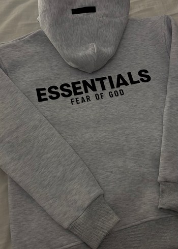 Essentials Hoodie Grey - Görsel 3