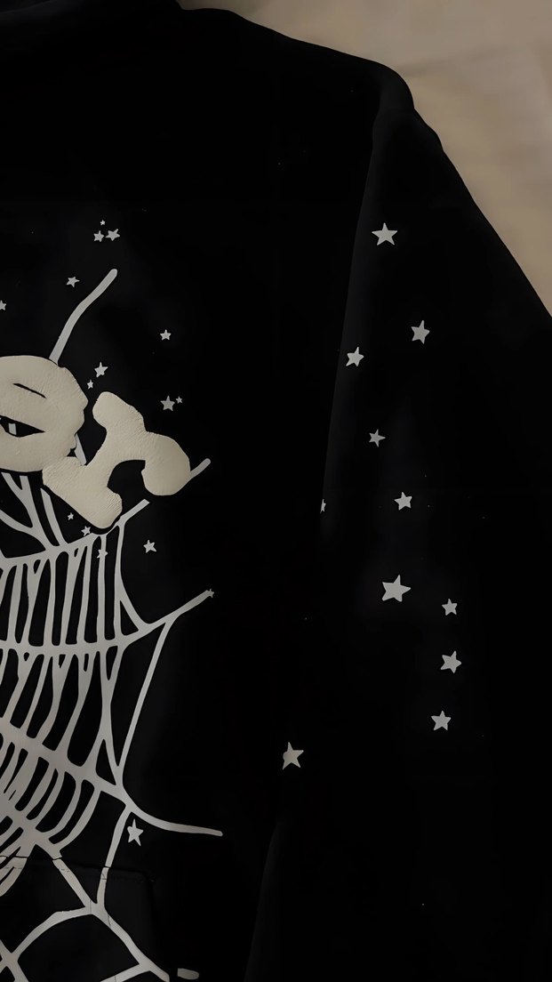 Sp5der OG Web Hoodie Black - Görsel 2