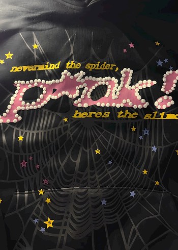 Sp5der Punk Hoodie Black - Görsel 2