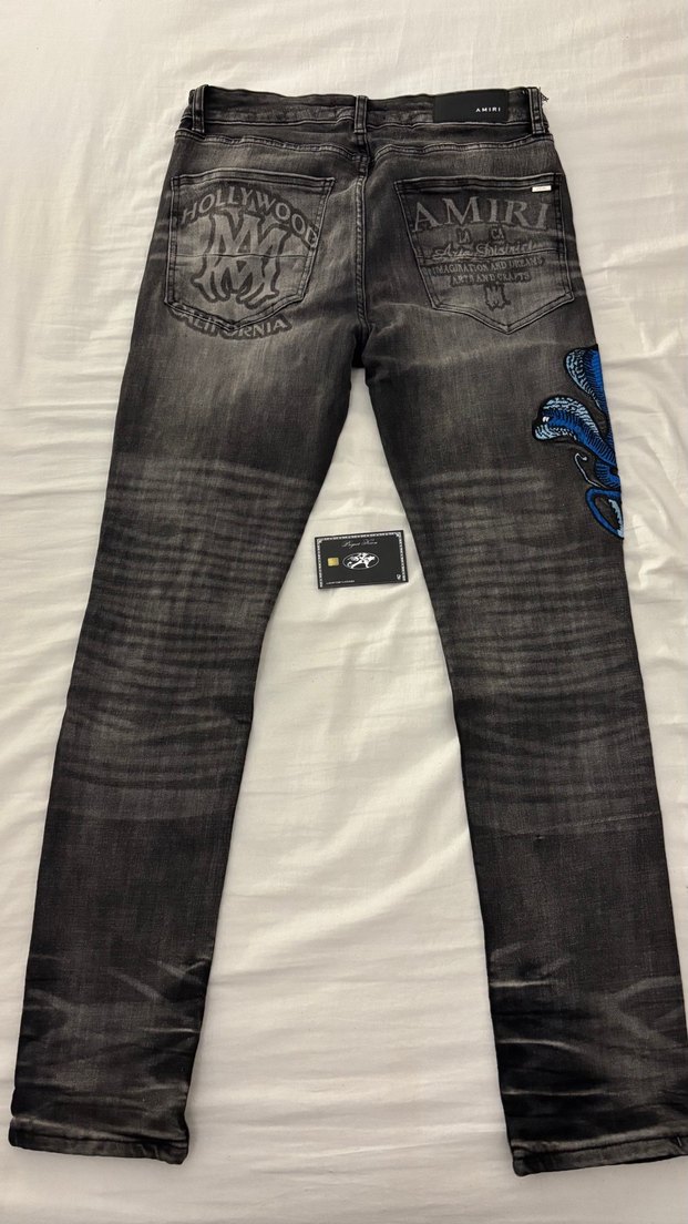 Amiri Jeans Blue Snake - Görsel 4