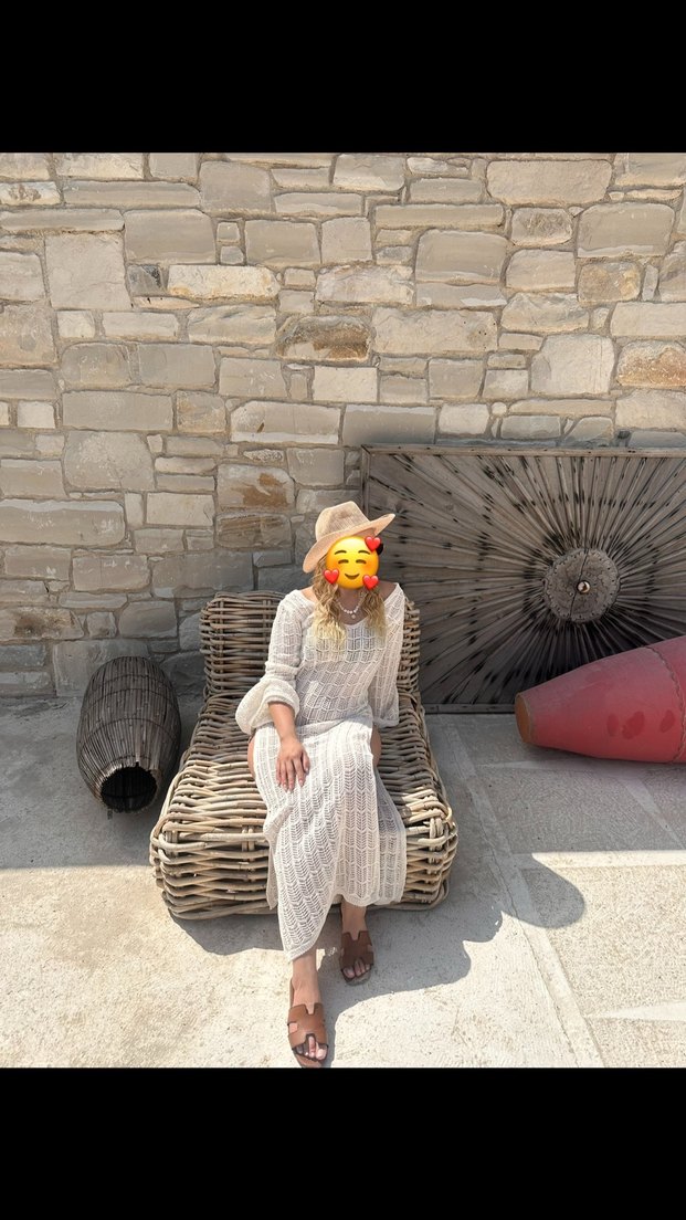 Dantel Detaylı Uzun Keten Elbise - Görsel 2