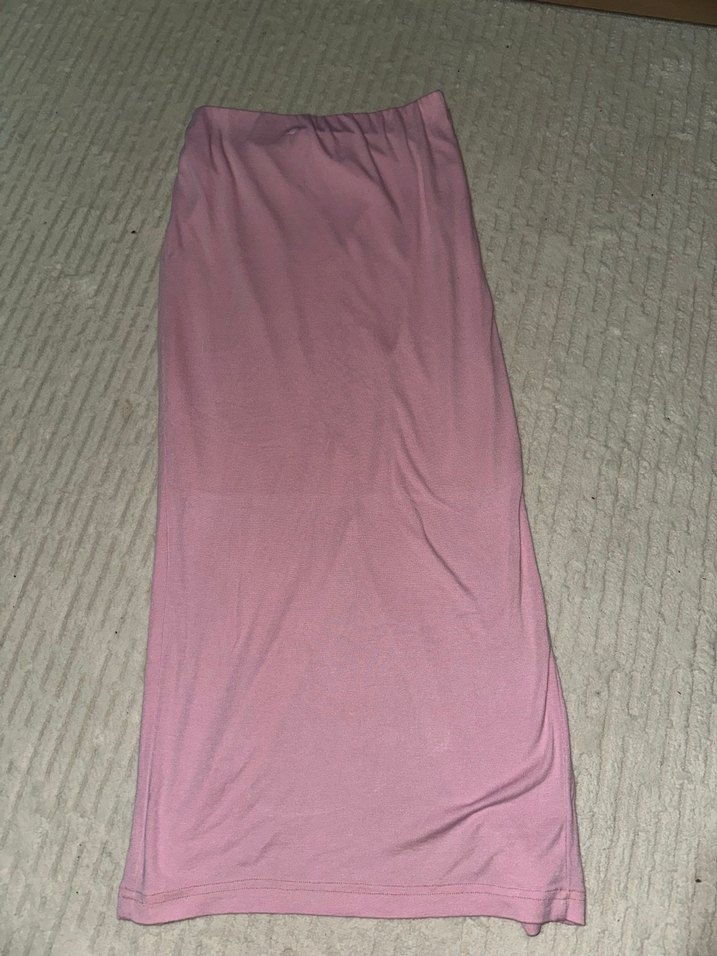 Pembe Uzun Kadın Etek - Görsel 2