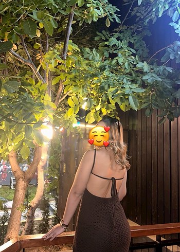 Siyah Transparan Midi Strappy Elbise - Görsel 3