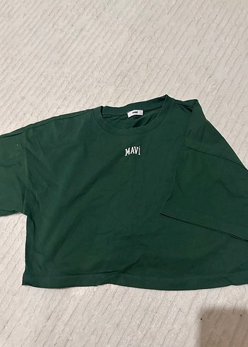 Mavi Marka Koyu Yeşil Kısa Kollu Tişört - Görsel 2