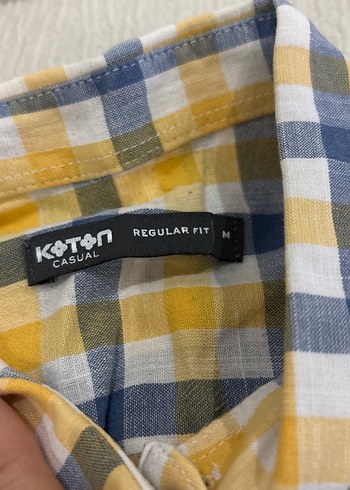 Sarı Ekose uzun Kollu Erkek Gömlek - Görsel 2