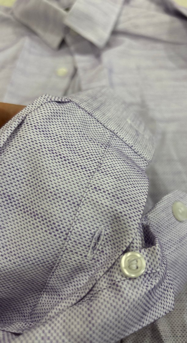Mor detaylı erkek klasik Gömlek - Görsel 3