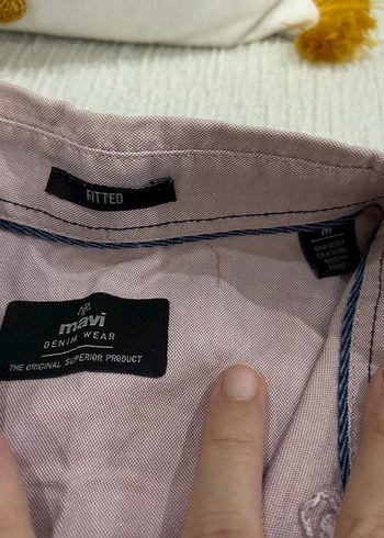 Gül kurusu Düğmeli Uzun Kollu Keten Erkek Gömlek - Görsel 2