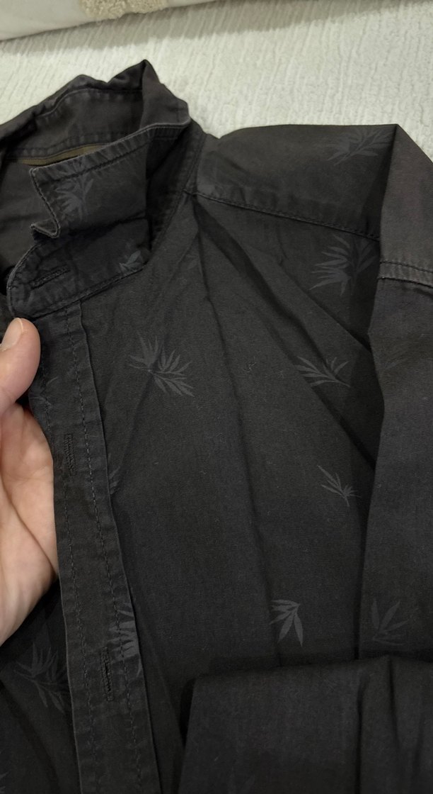 Düğmeli Kahverengi Erkek  Gömlek - Görsel 3