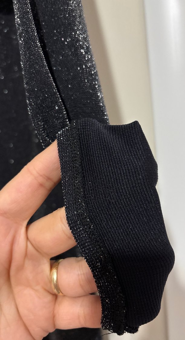 Siyah simli Uzun Kollu  abiye Elbise - Görsel 4