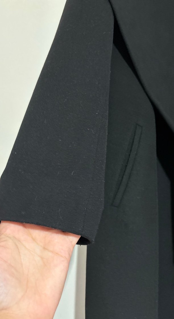 Siyah Uzun Kadın Kaban - Görsel 3