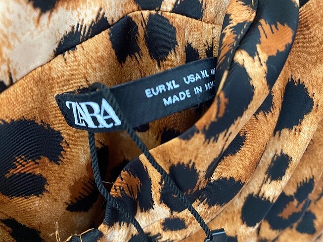 ZARA LEOPAR DESENLİ ELBİSE