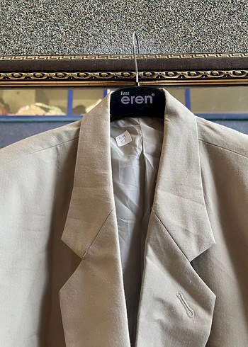 l Beden gri Renk Vintage Regular Fit Ceket