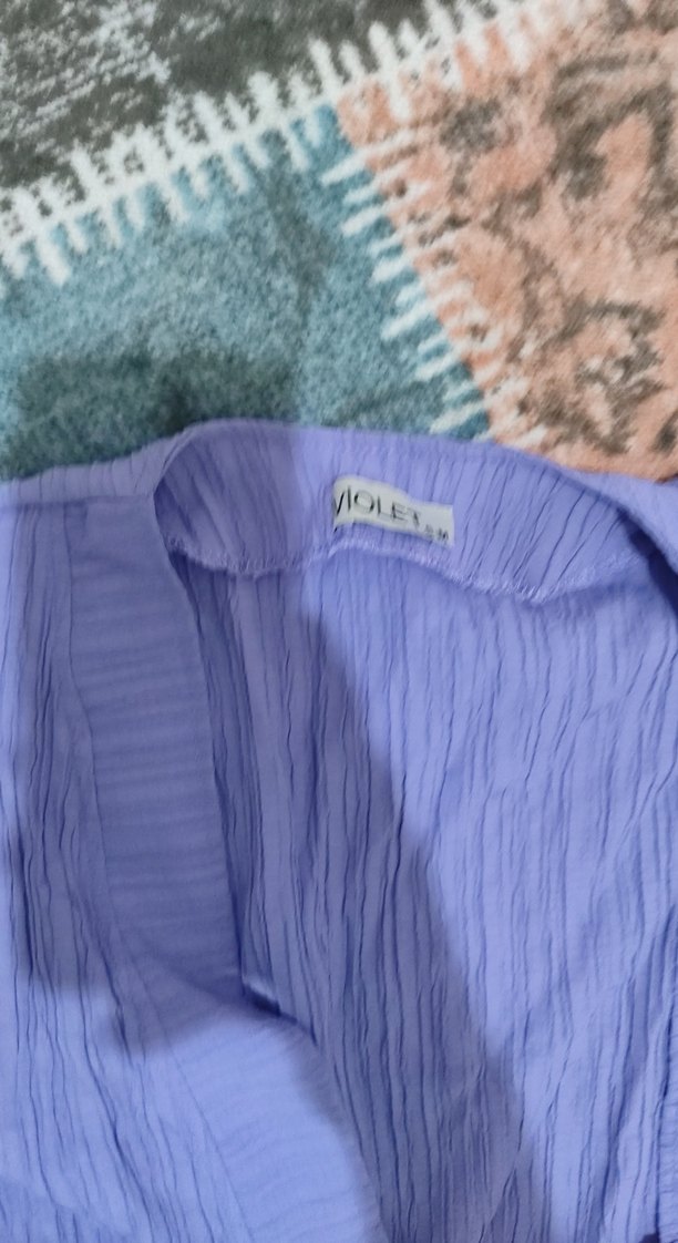 Pastel Mavi Bağcıklı Uzun Pijama Takımı - Görsel 4