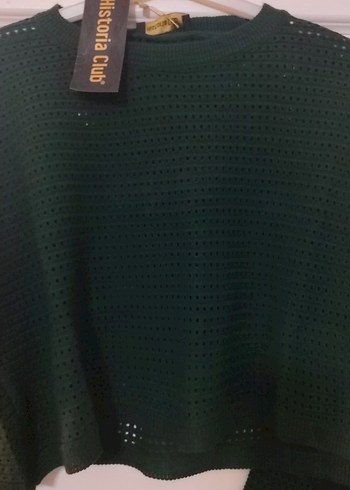 Siyah Örgü Kısa Kadın Kazak - Görsel 4