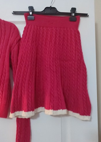 Koyu pembeÖrgü Mini Triko Takım - Görsel 4