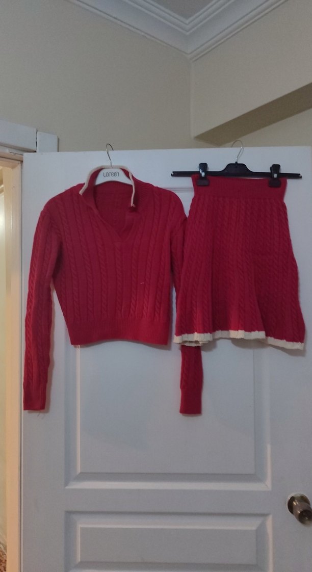 Koyu pembeÖrgü Mini Triko Takım - Görsel 2