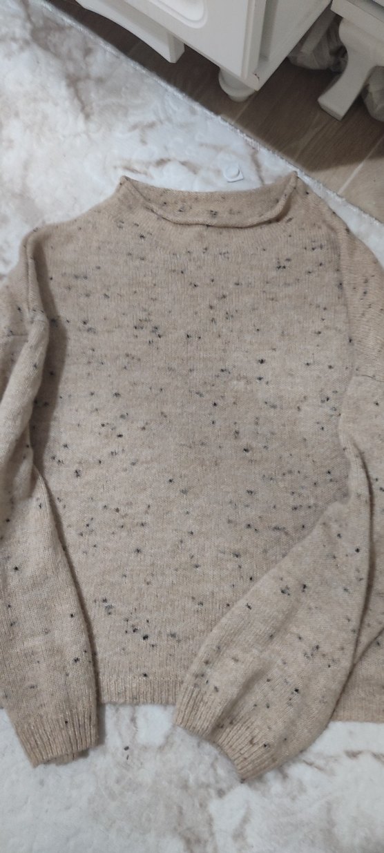 Bej Örgü Kadın Kazak - Görsel 4